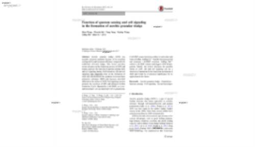 Function of quorum sensing and cell signaling in the formation of aerobic granular sludge